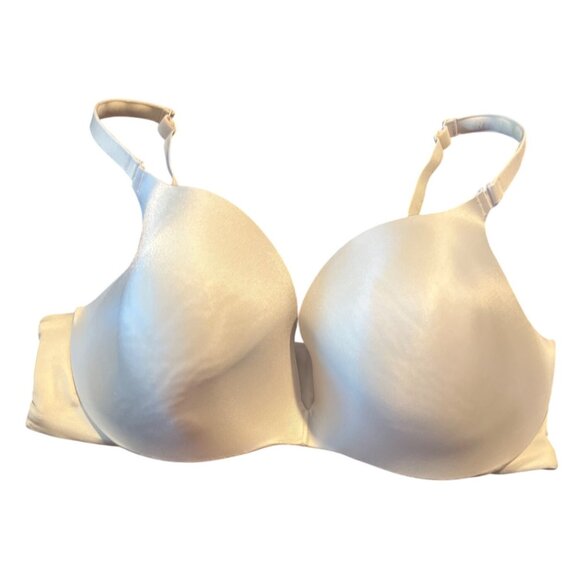 Cacique Womens Bra 38DD Smooth Lightly Lined Underwire Ivory Tee Shirt Bra - Picture 1 of 5